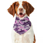Pink Purple And Grey Camouflage Print Dog Bandana
