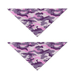 Pink Purple And Grey Camouflage Print Dog Bandana