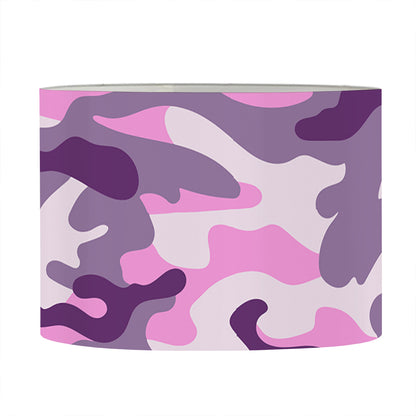 Pink Purple And Grey Camouflage Print Drum Lamp Shade