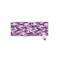 Pink Purple And Grey Camouflage Print Extended Mouse Pad