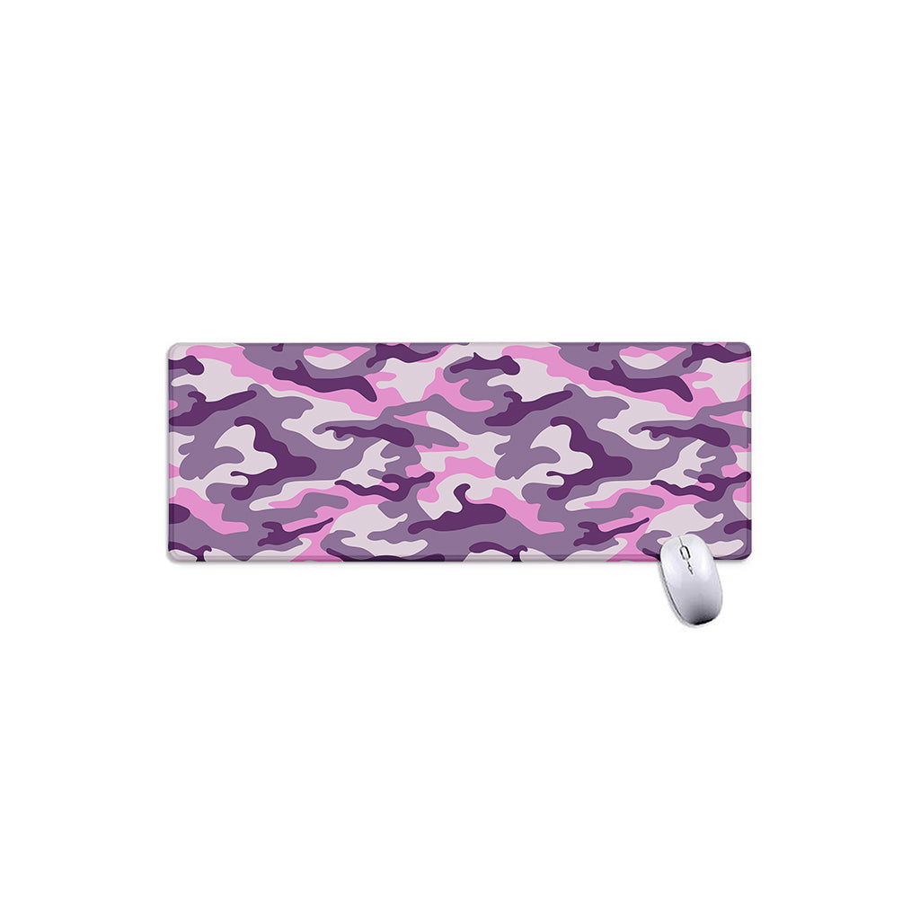 Pink Purple And Grey Camouflage Print Extended Mouse Pad