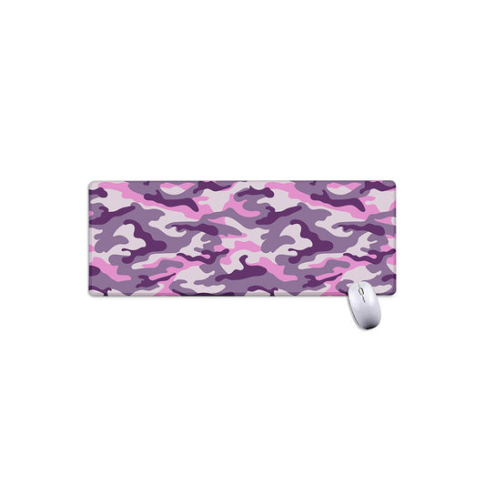 Pink Purple And Grey Camouflage Print Extended Mouse Pad