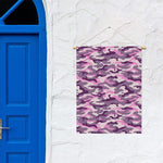 Pink Purple And Grey Camouflage Print Garden Flag