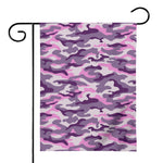 Pink Purple And Grey Camouflage Print House Flag