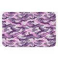Pink Purple And Grey Camouflage Print Indoor Door Mat