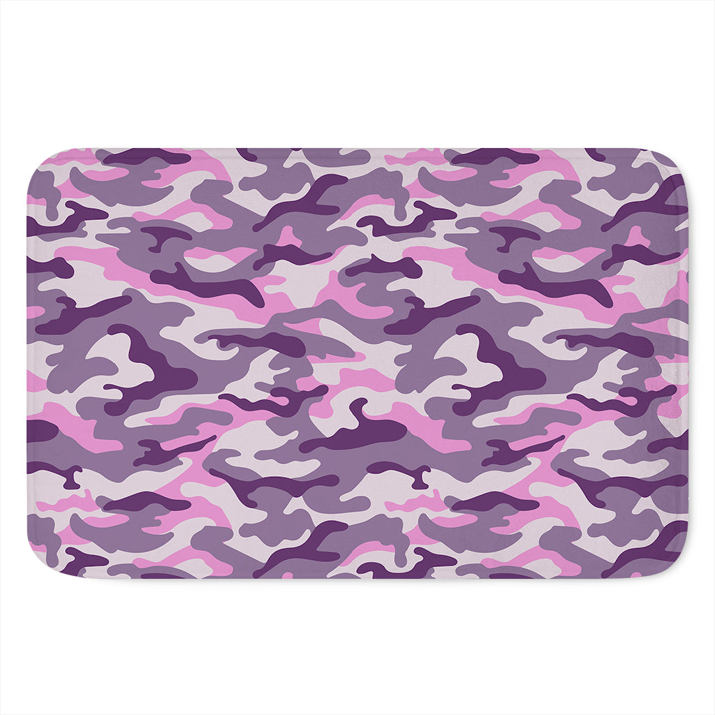 Pink Purple And Grey Camouflage Print Indoor Door Mat