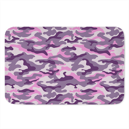 Pink Purple And Grey Camouflage Print Indoor Door Mat