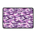 Pink Purple And Grey Camouflage Print Kitchen Mat