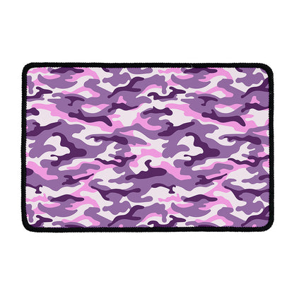 Pink Purple And Grey Camouflage Print Kitchen Mat