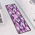 Pink Purple And Grey Camouflage Print Long Kitchen Mat