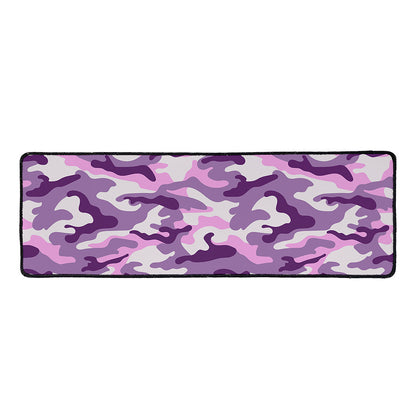 Pink Purple And Grey Camouflage Print Long Kitchen Mat