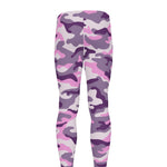 Pink Purple And Grey Camouflage Print Men's leggings