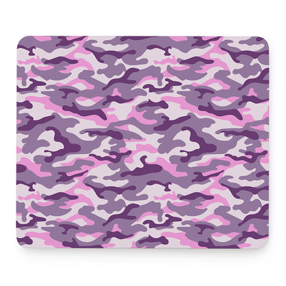 Pink Purple And Grey Camouflage Print Mouse Pad