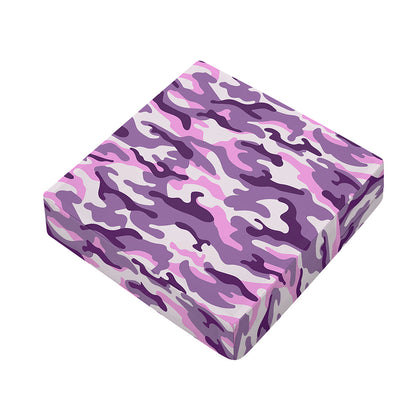 Pink Purple And Grey Camouflage Print Outdoor Seat Cushion Cover