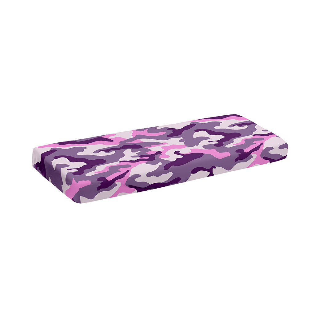Pink Purple And Grey Camouflage Print Piano Keyboard Cover