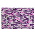 Pink Purple And Grey Camouflage Print Placemat