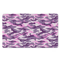 Pink Purple And Grey Camouflage Print Polyester Doormat