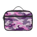 Pink Purple And Grey Camouflage Print Portable Lunch Bag