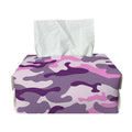 Pink Purple And Grey Camouflage Print Rectangle Tissue Box Cover