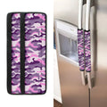 Pink Purple And Grey Camouflage Print Refrigerator Handle Covers