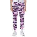 Pink Purple And Grey Camouflage Print Joggers