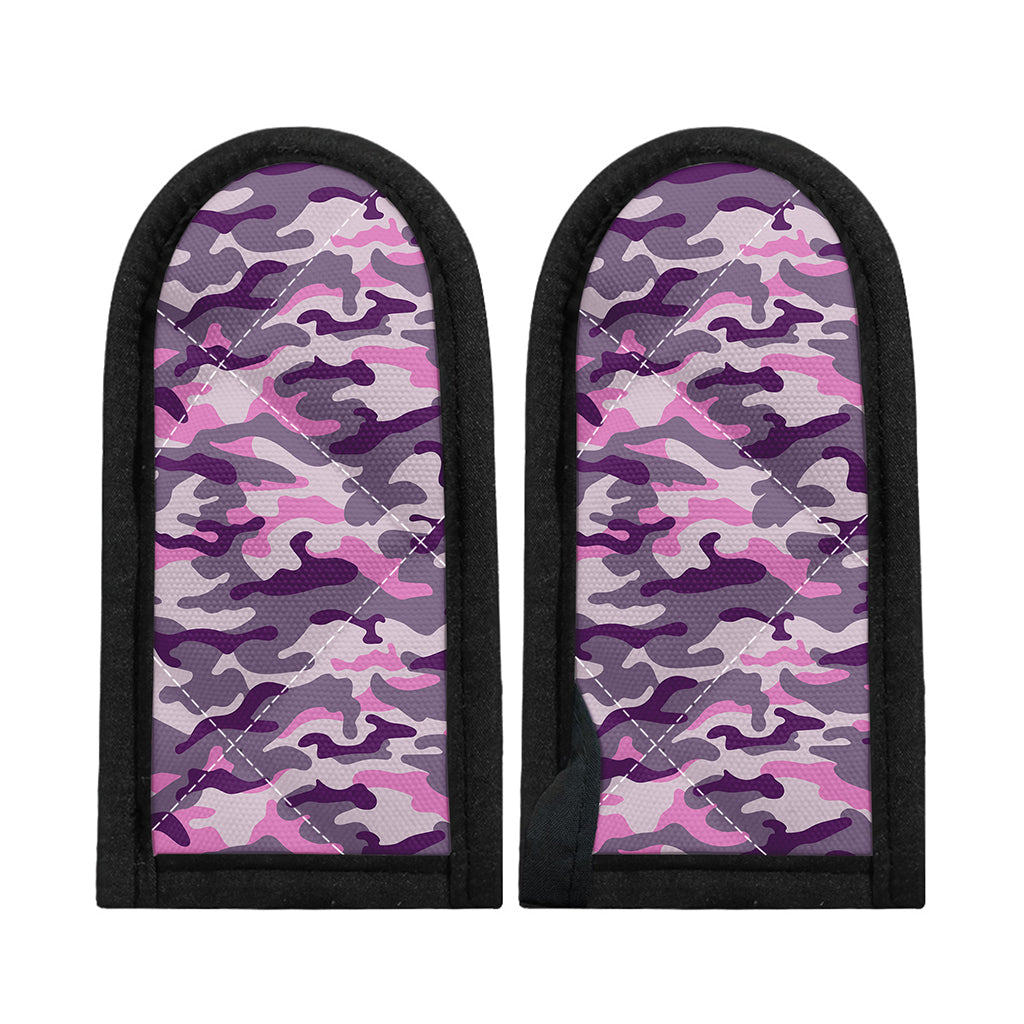 Pink Purple And Grey Camouflage Print Skillet Handle Cover