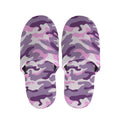 Pink Purple And Grey Camouflage Print Slippers