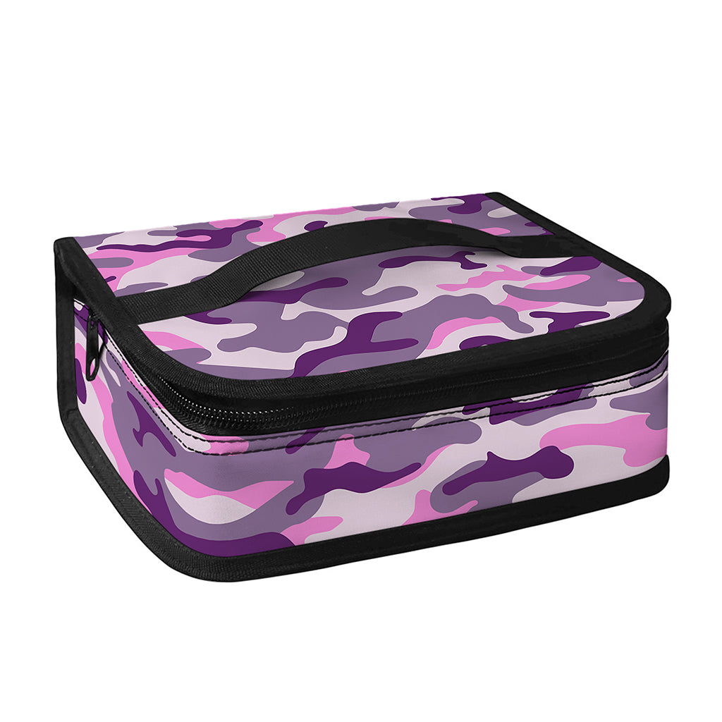 Pink Purple And Grey Camouflage Print Small Lunch Bag