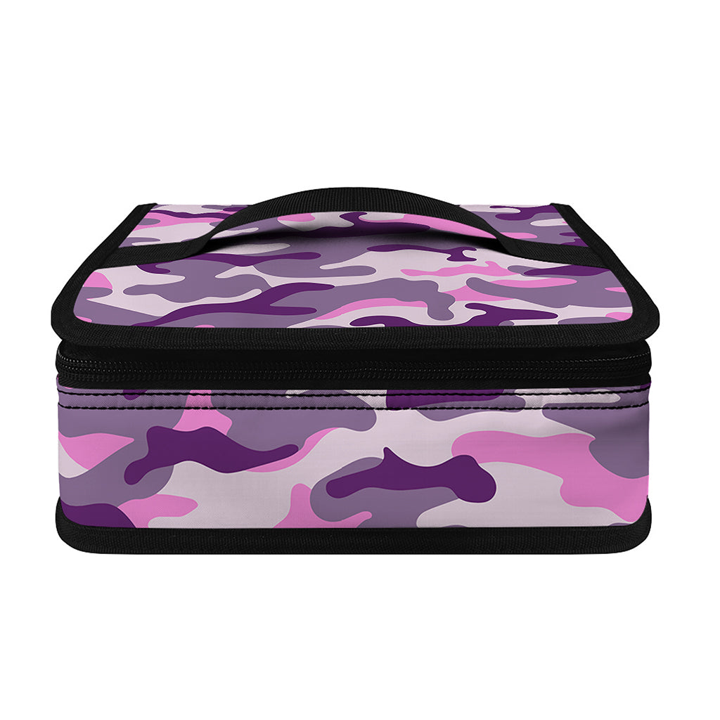 Pink Purple And Grey Camouflage Print Small Lunch Bag