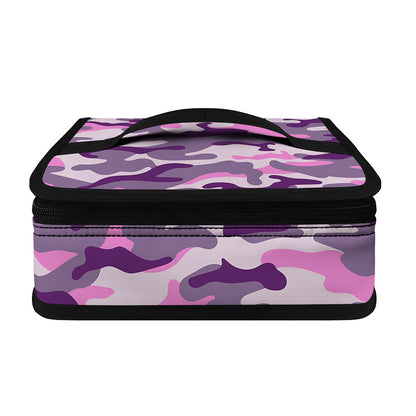 Pink Purple And Grey Camouflage Print Small Lunch Bag