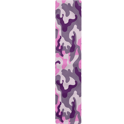 Pink Purple And Grey Camouflage Print Table Runner