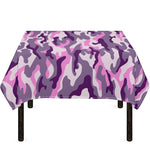 Pink Purple And Grey Camouflage Print Tablecloth
