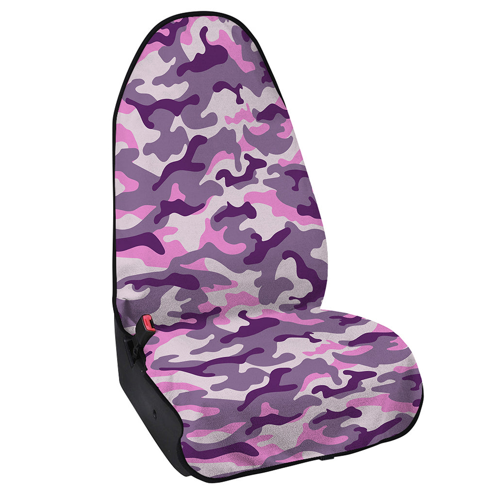Pink Purple And Grey Camouflage Print Waterproof Car Seat Cover