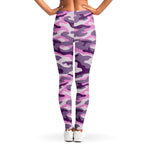 Pink Purple And Grey Camouflage Print Women's Leggings