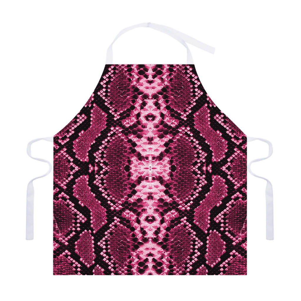 Pink Python Snakeskin Print Adjustable Apron