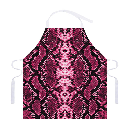 Pink Python Snakeskin Print Adjustable Apron