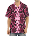 Pink Python Snakeskin Print Aloha Shirt