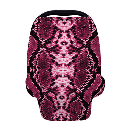 Pink Python Snakeskin Print Baby Seat Cover