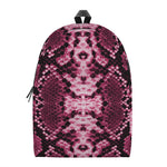 Pink Python Snakeskin Print Backpack