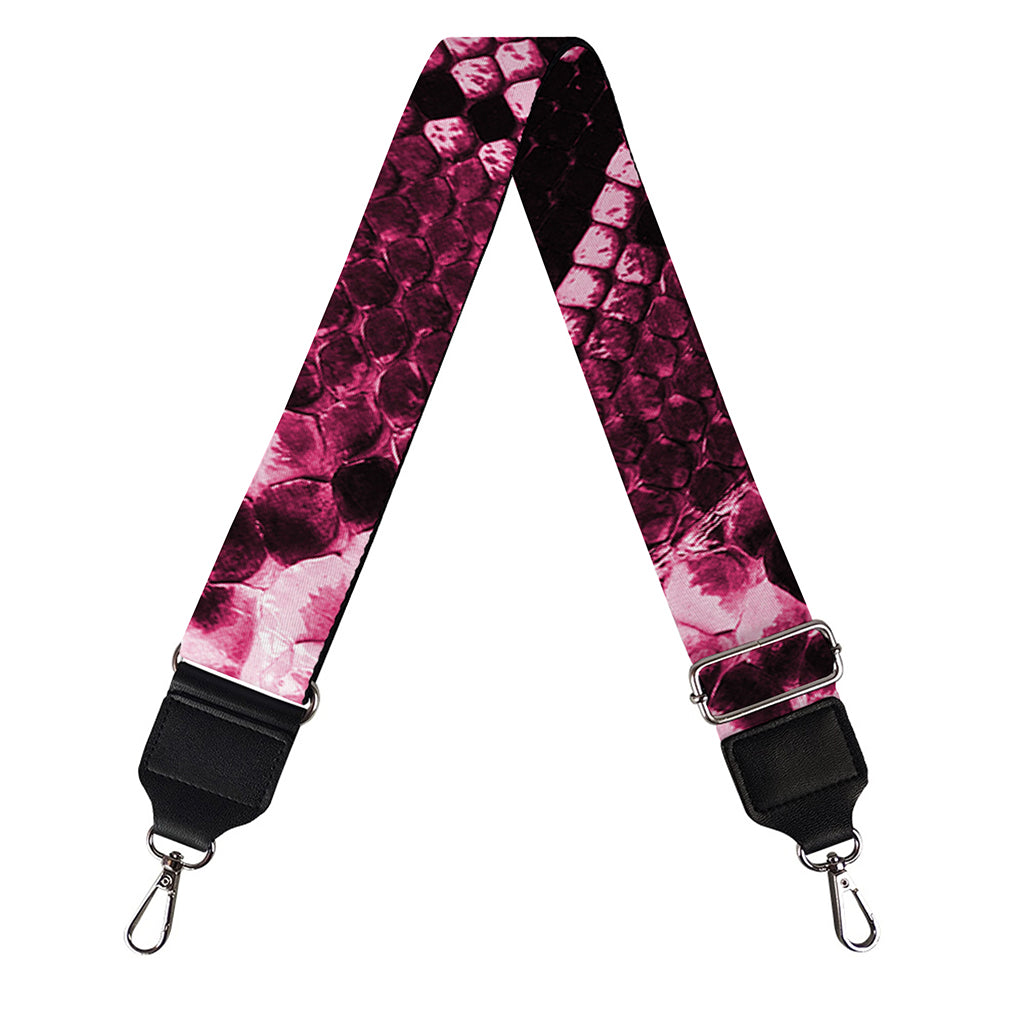 Pink Python Snakeskin Print Bag Strap