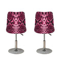 Pink Python Snakeskin Print Bar Stool Covers