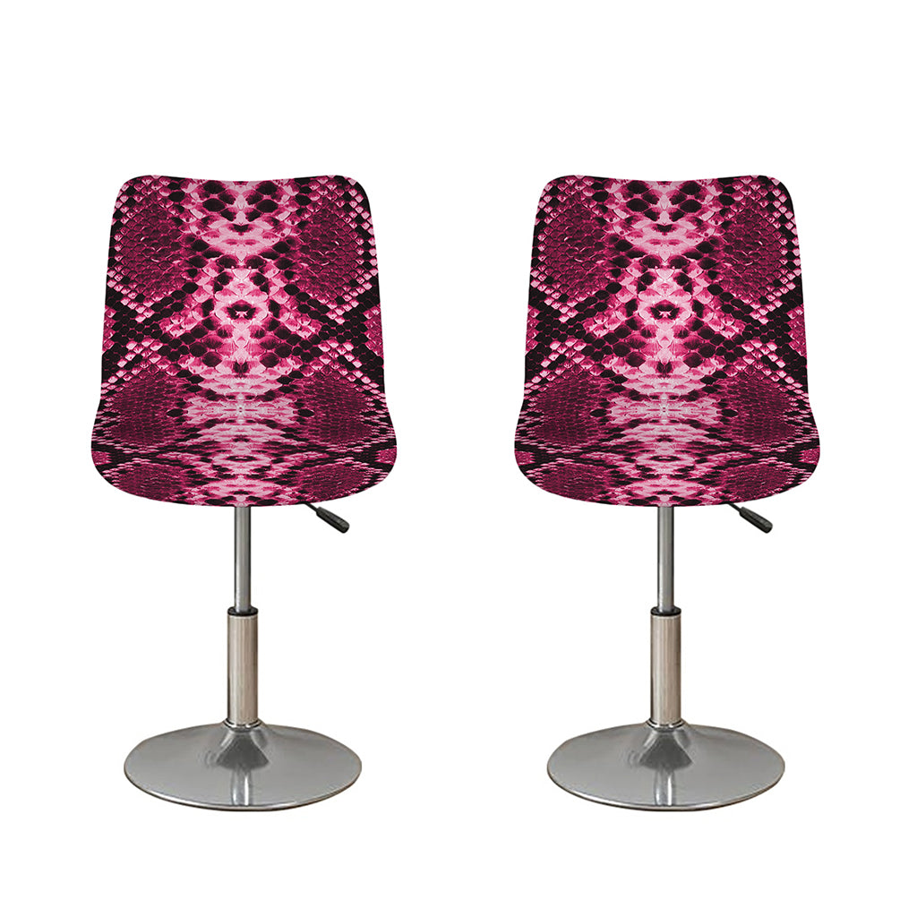 Pink Python Snakeskin Print Bar Stool Covers