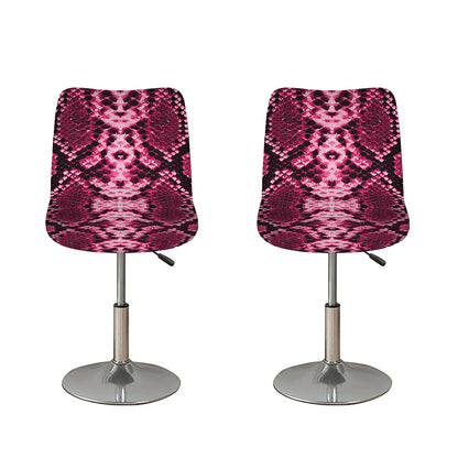Pink Python Snakeskin Print Bar Stool Covers