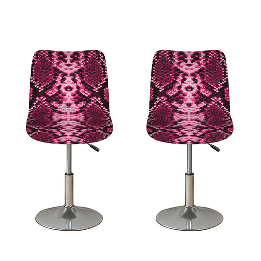 Pink Python Snakeskin Print Bar Stool Covers
