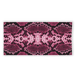 Pink Python Snakeskin Print Beach Towel