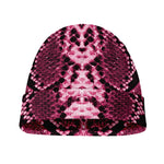 Pink Python Snakeskin Print Beanie