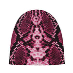 Pink Python Snakeskin Print Beanie
