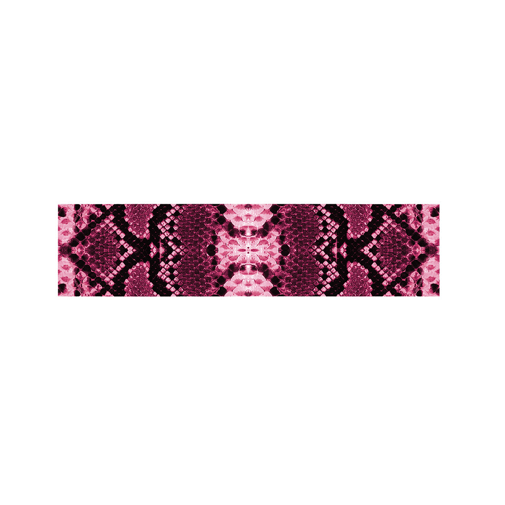 Pink Python Snakeskin Print Bed Runner