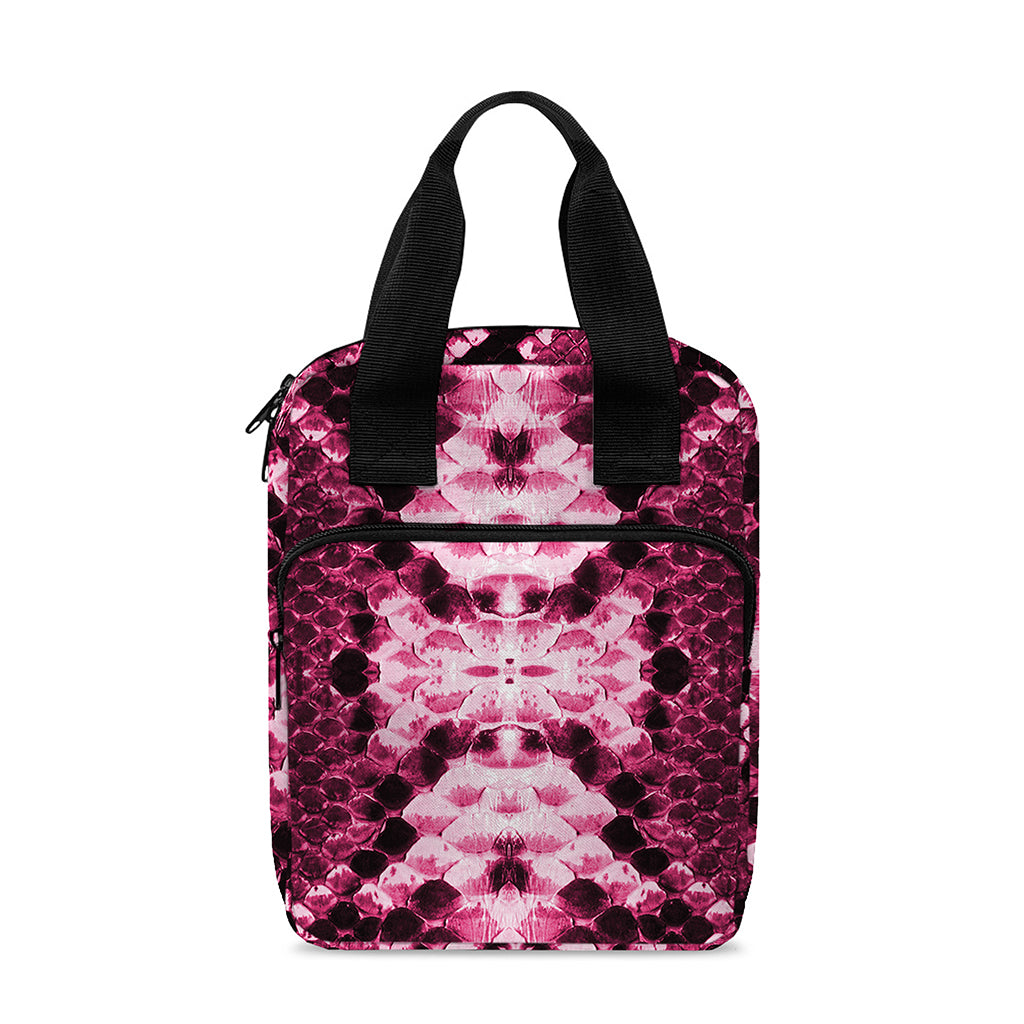 Pink Python Snakeskin Print Bible Tote Bag