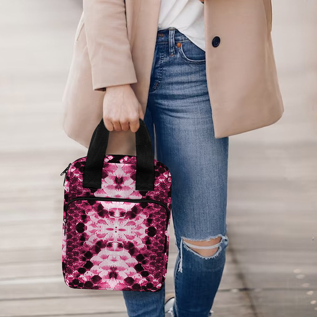 Pink Python Snakeskin Print Bible Tote Bag